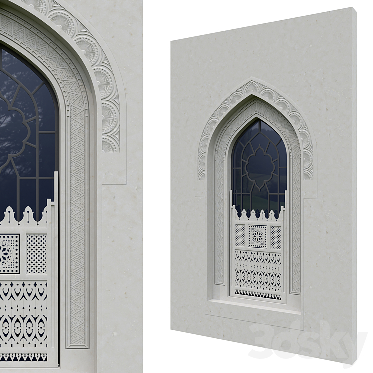 Classic Arabic Window 3D Model