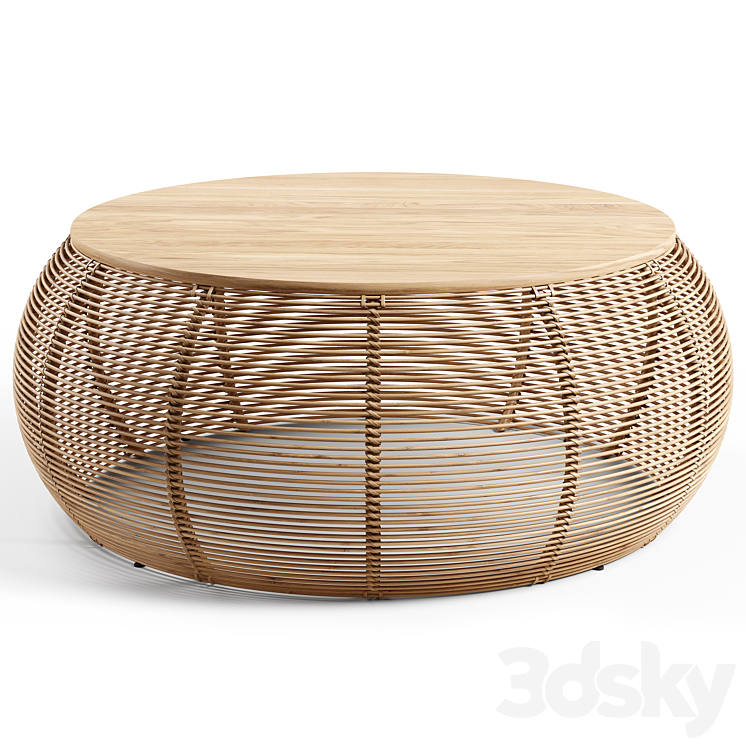 Vincent Sheppard – Ivo side table – natural 3DS Max - thumbnail 2