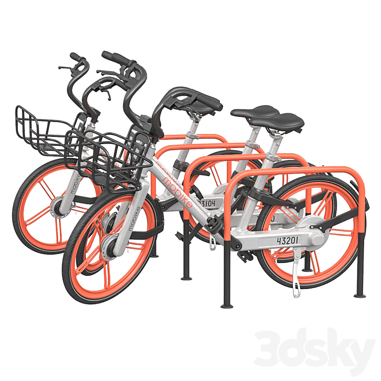 Bicycles in the parking area Free Download