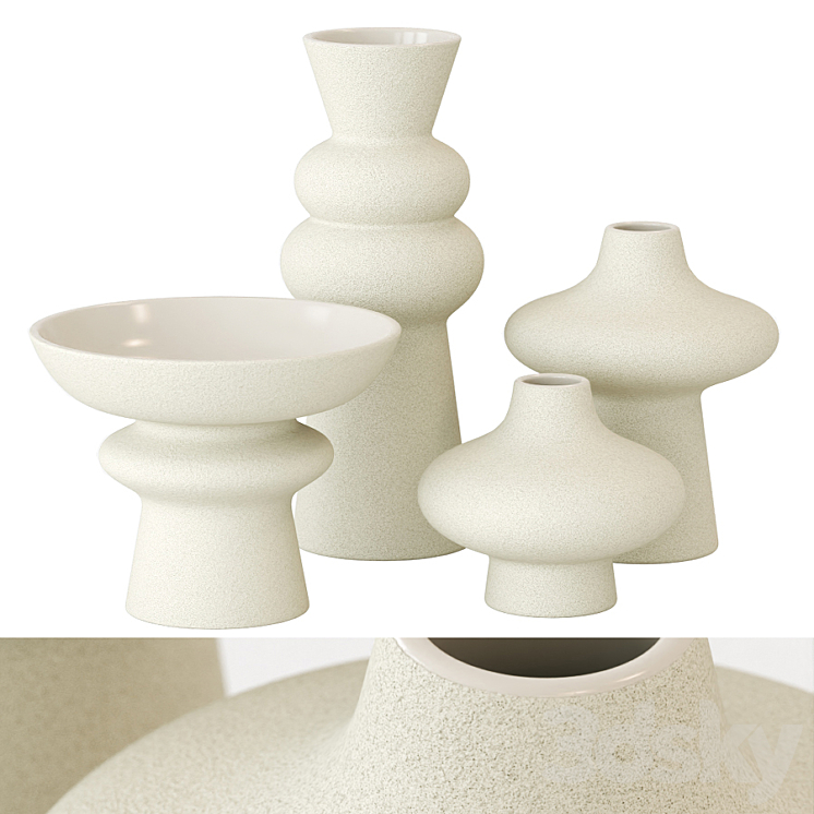 Set of vases H&M 3D Model