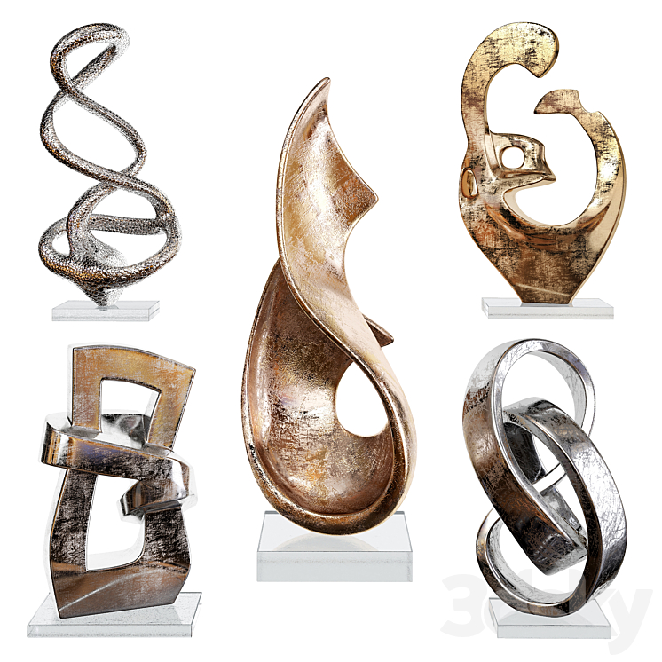 Abstract statuettes 01 Free Download