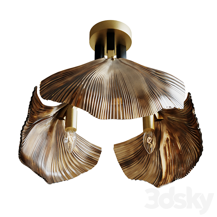 Ceiling chandelier Ginkgo 3DS Max Model - thumbnail 1