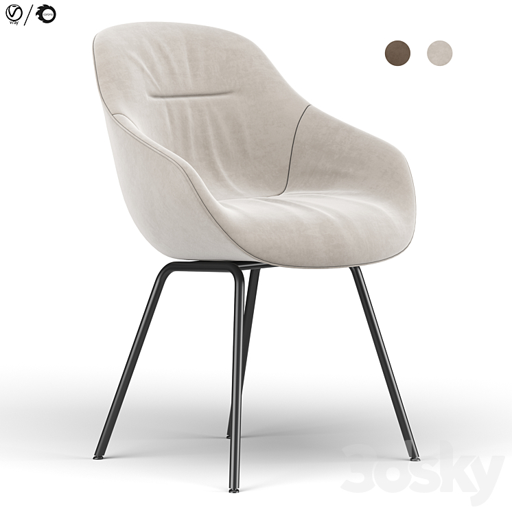 AAC 127 Chair 3DS Max Model - thumbnail 1