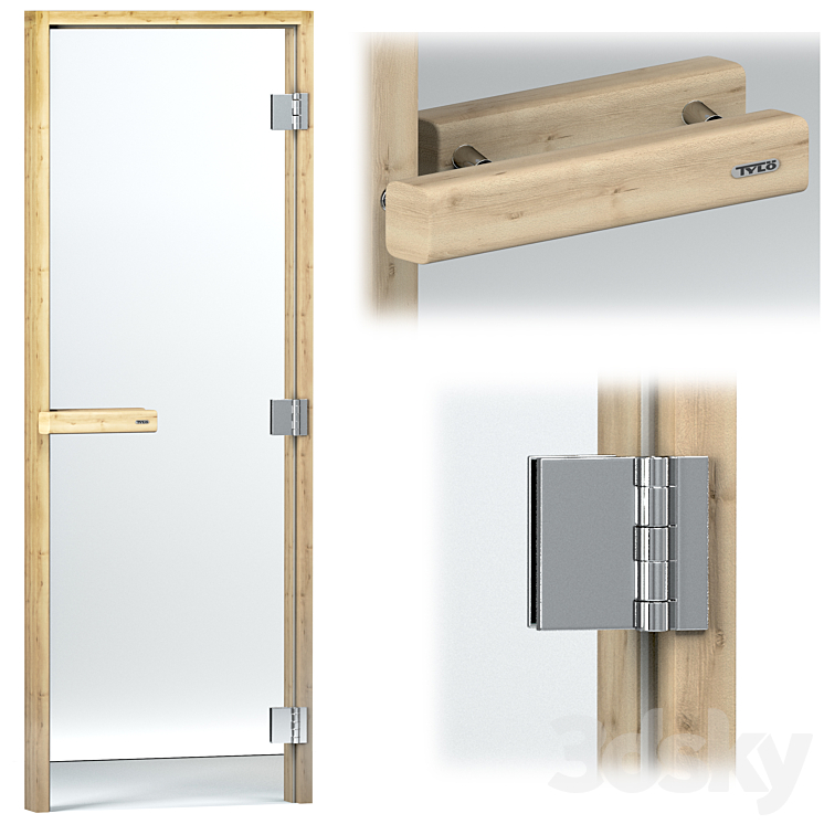 Turkish sauna glass doors hamam set 2 3D Model Free