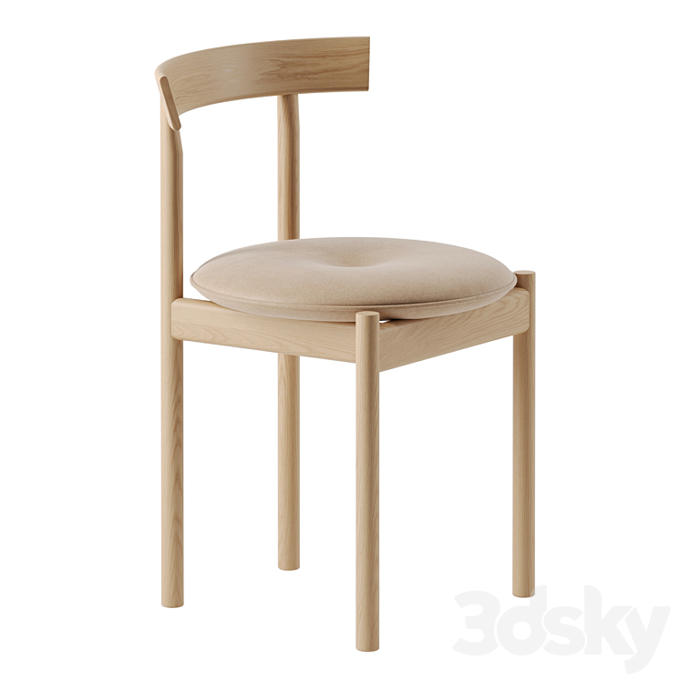 Comma Dining Side Chair by Herman Miller 3DS Max Model - thumbnail 1