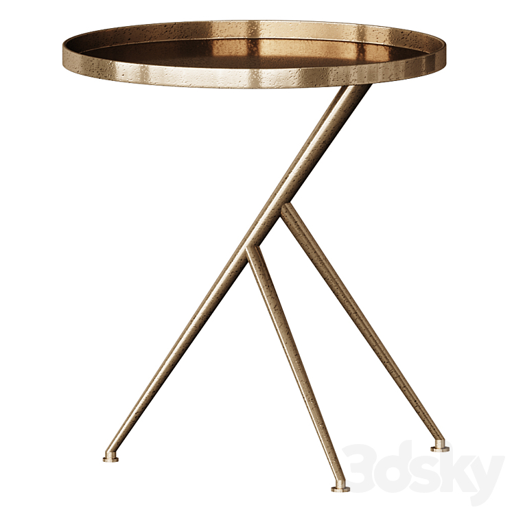Cecilia Rough Brass Accent Table Coffee Table Coffee Table 3DS Max - thumbnail 1
