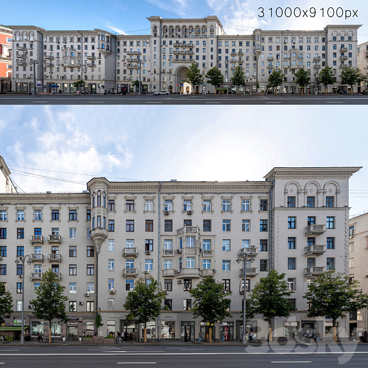Panorama from Tverskaya street 3D Model