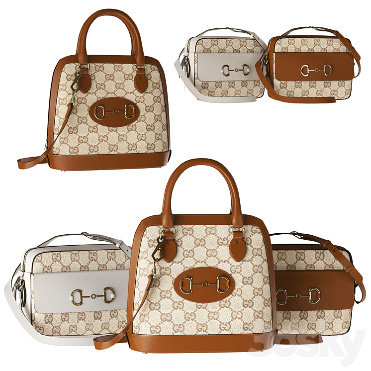 Gucci set bags 3 3DS Max Model - thumbnail 1