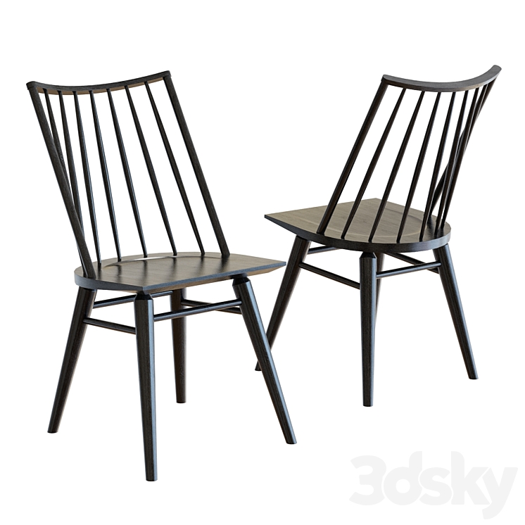 Crate & Barrel Paton Dining Chair 3DS Max Model - thumbnail 1