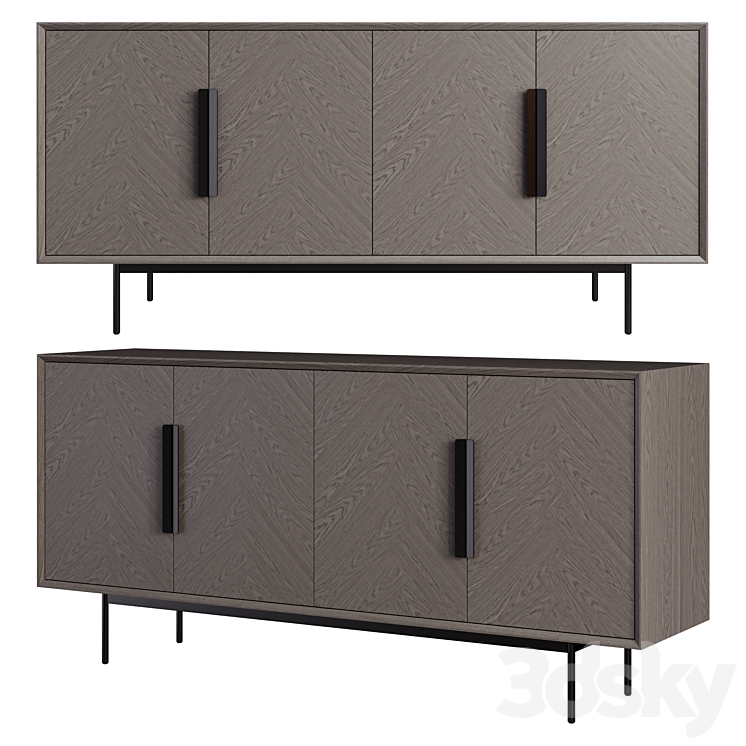 Domayne Augustin Buffet Sideboard & Chest of drawer 3D model