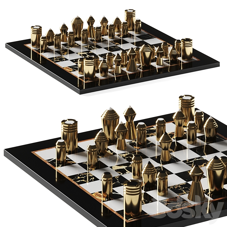 Bert Frank Gaming Partibus Chess Set 3DS Max Model - thumbnail 1