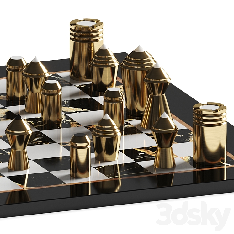 Bert Frank Gaming Partibus Chess Set 3DS Max Model - thumbnail 2