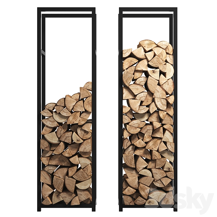 Firewood Storage-Rack-8 3D Model Free