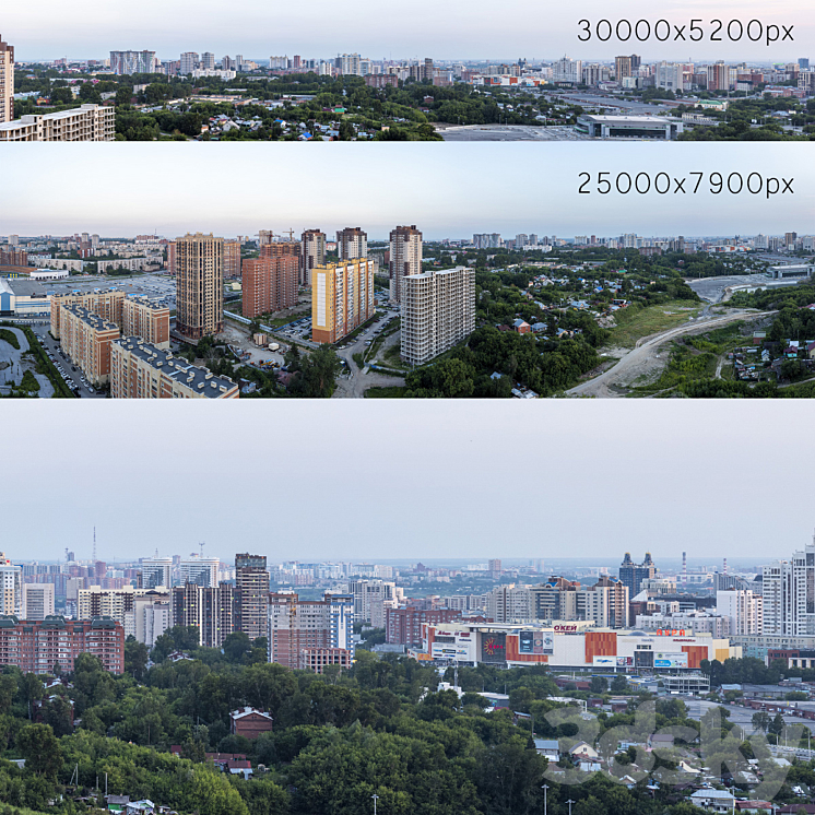 Panoramas of Novosibirsk. 2 pcs 3D Model