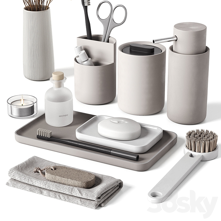 Decorative set 046 3D Model Free