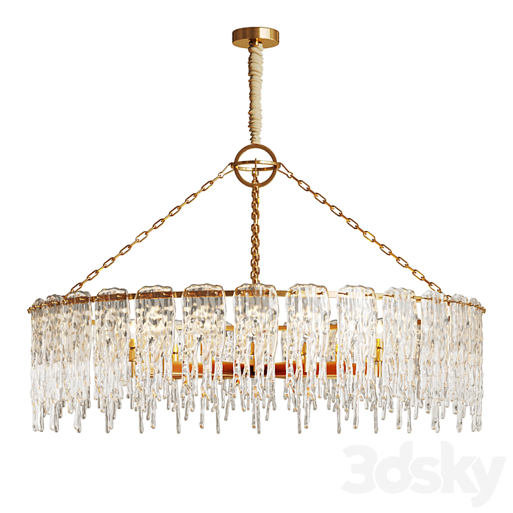 Chandelier with ice plates SPRING Ø120 3DS Max Model - thumbnail 1