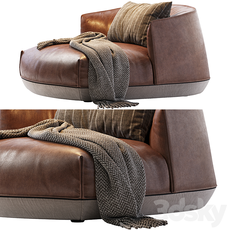 Brioni outdoor armchair 3DS Max Model - thumbnail 2