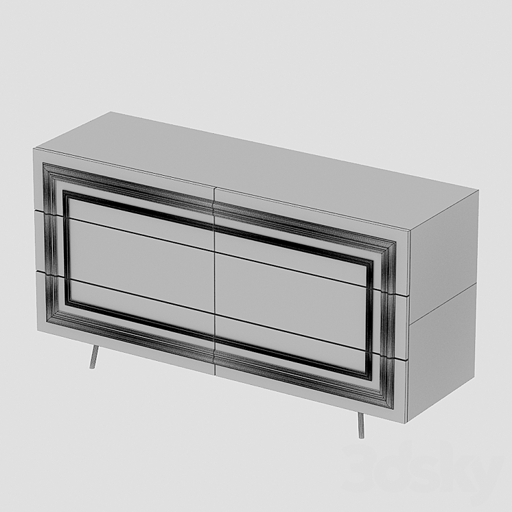 chest of drawers tissedo 3DS Max - thumbnail 2