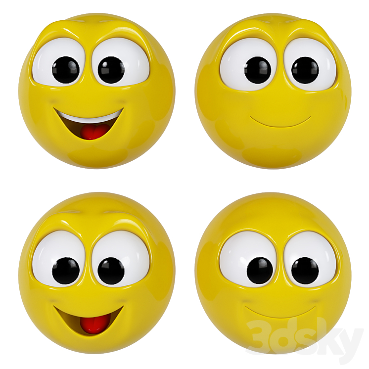 Emoji pack 3D Model
