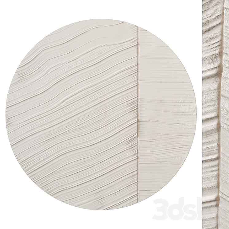 Round abstract plaster painting 3DS Max - thumbnail 1
