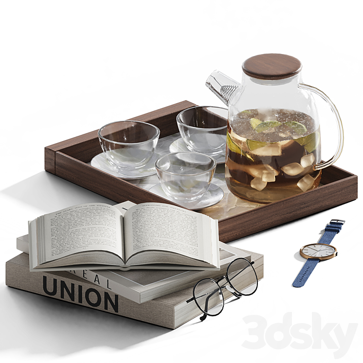 Decorative set for a coffee table 5 3DS Max - thumbnail 1