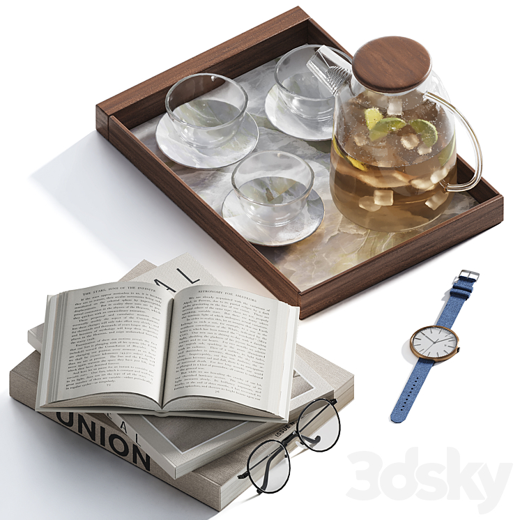 Decorative set for a coffee table 5 3DS Max - thumbnail 2