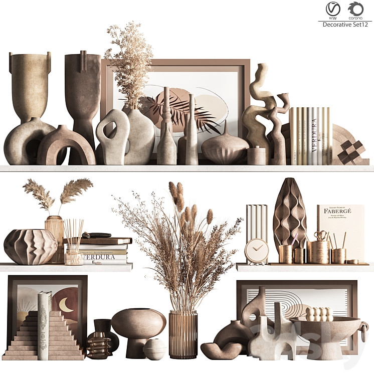 Decorative set12 3DS Max - thumbnail 2