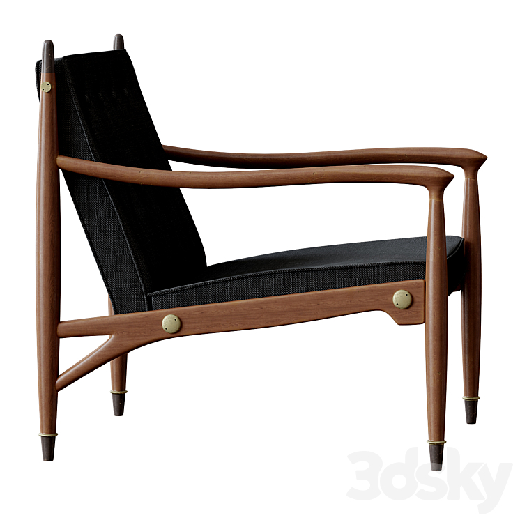Rare Frank Kyle Lounge Chair 1950s 3DS Max Model - thumbnail 2