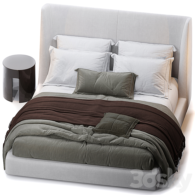 Bed by Flexform 3DS Max - thumbnail 2