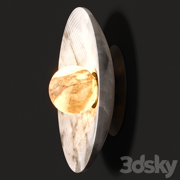 Allied Maker Concentric Wall Lamp 3DS Max - thumbnail 2