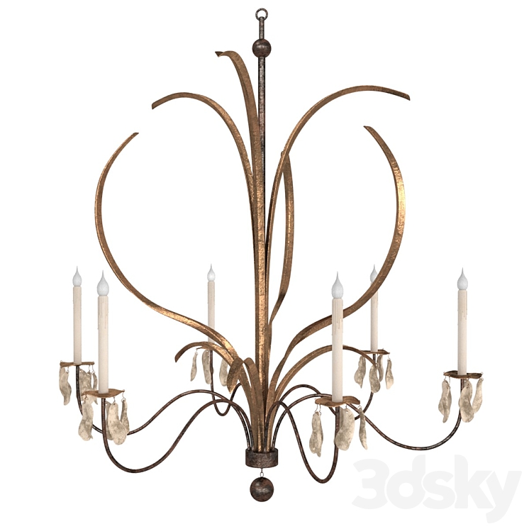 Low Country MARSH GRASS GRANDE CHANDELIER 3DS Max Model - thumbnail 1
