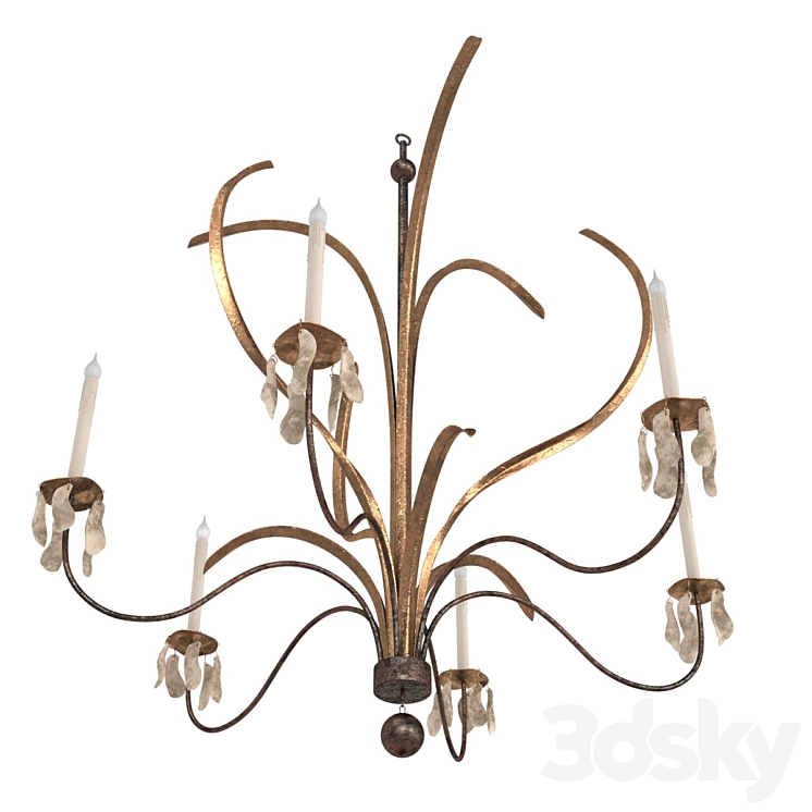 Low Country MARSH GRASS GRANDE CHANDELIER 3DS Max Model - thumbnail 2
