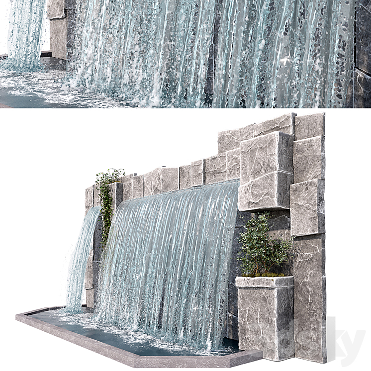 Large waterfall 3DS Max - thumbnail 1