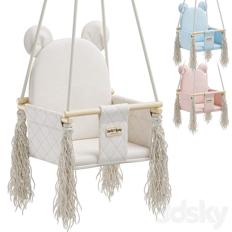 Baby swing Sweet Bear Orion Toy 3DS Max Model - thumbnail 1