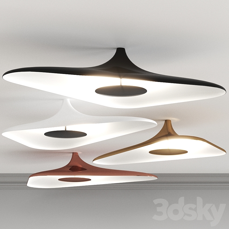 Luceplan Soleil Noir by Studio Odile Decq  Ceiling Light 3D Model