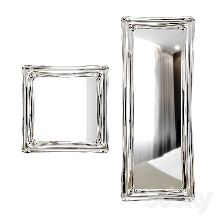 Wall mirror Sinuo modern mirror by Riflessi Free Download