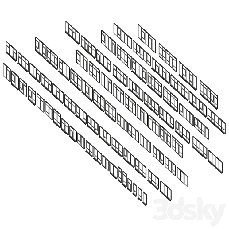 Panoramic glazing \/ stained glass 3D Model Free