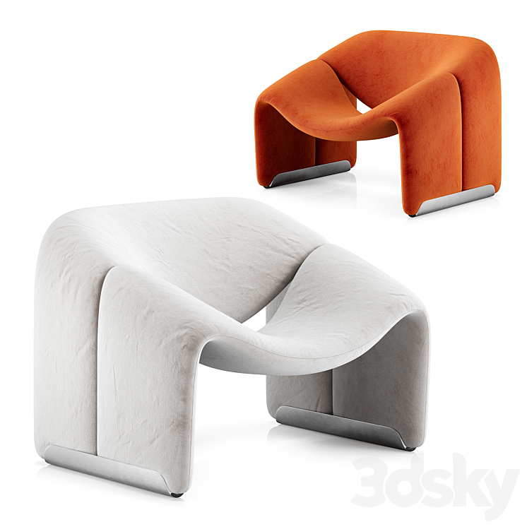 Groovy Lounge Chair Pierre Paulin 3DS Max - thumbnail 1