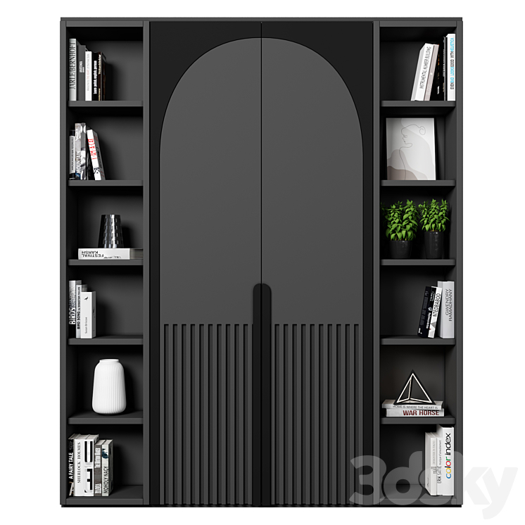 Cabinet with shelves 17 3DS Max Model - thumbnail 1