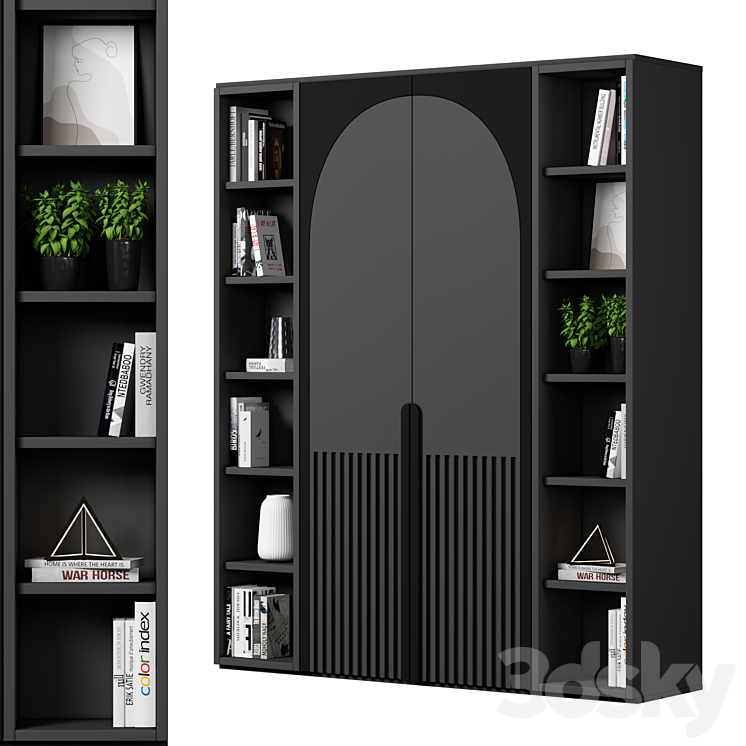 Cabinet with shelves 17 3DS Max Model - thumbnail 2