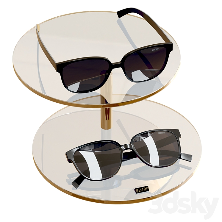 Store Display / Dior / Sunglasses Flag 1 Black 3D Model
