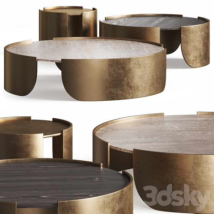 Cantori Atenae Coffee Tables 3DS Max Model - thumbnail 1