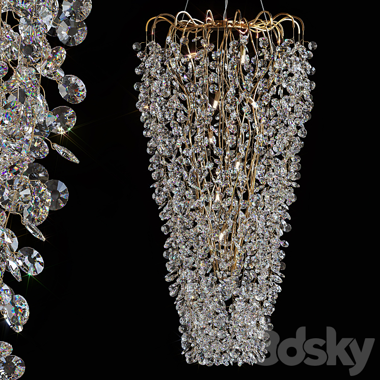 Hanging chandelier AISLING E 3DS Max Model - thumbnail 1