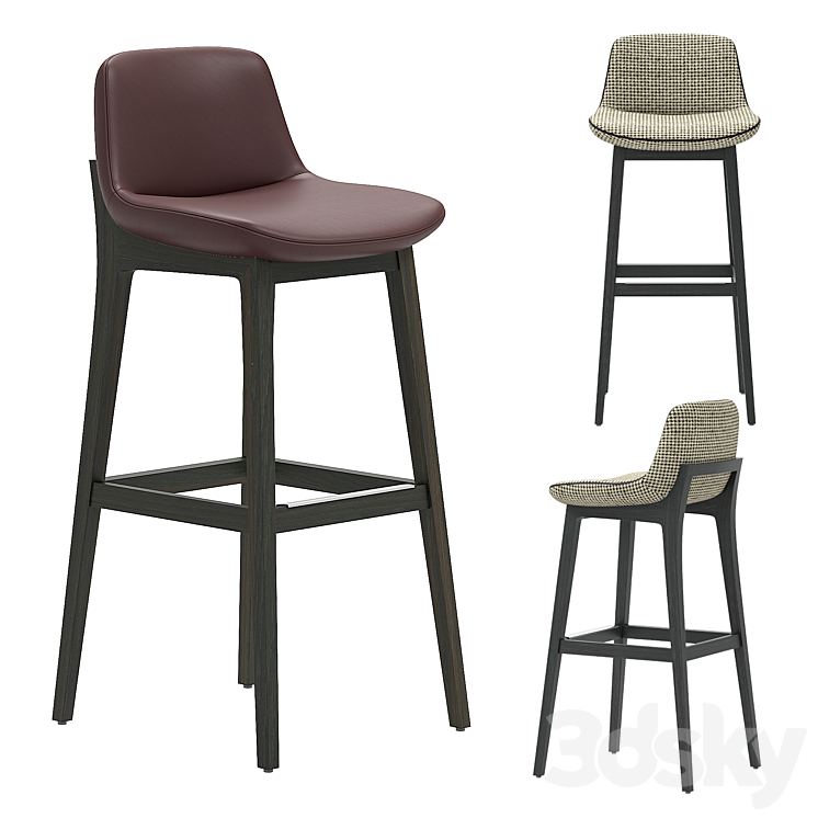Poliform Ventura stool Chair 3D model