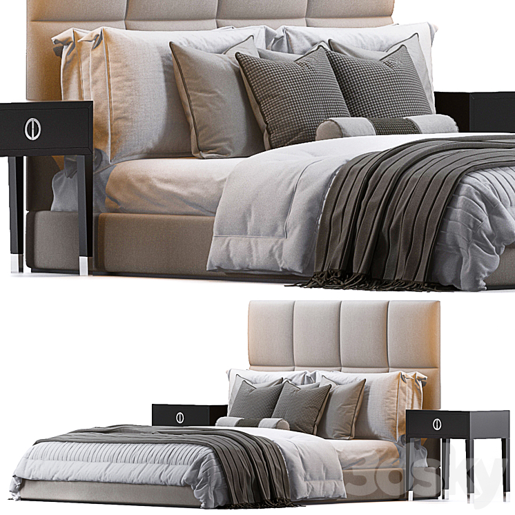 [3DSKY] Bed By The Sofa And Chair Company 55 3D Model NEW UPDATE 2023