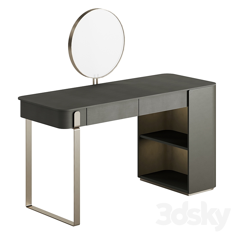 Parisienne Capital with Mirror Lady Desk 3D Model