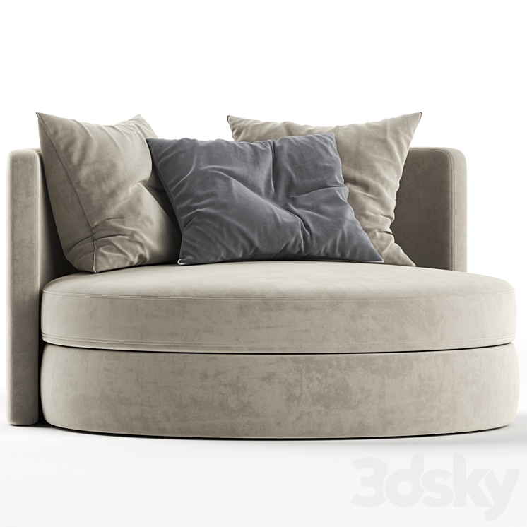 Thaire Sofa 3DS Max Model - thumbnail 1