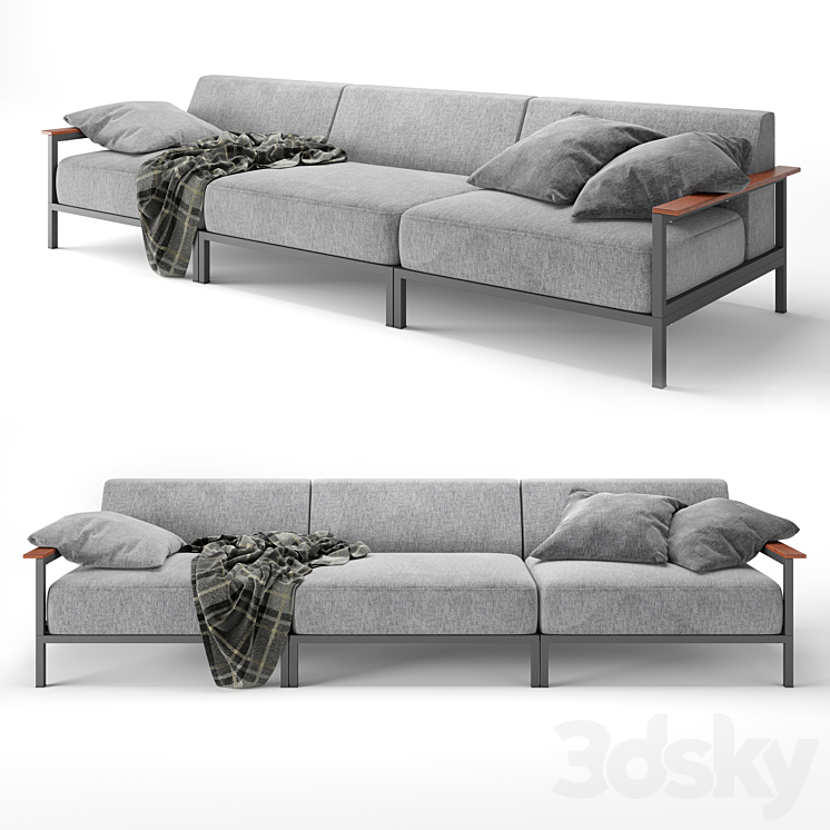 Rome outdoor sofa 3DS Max Model - thumbnail 1