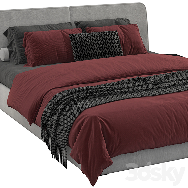 Bed one mebel nuvo 3DS Max - thumbnail 2