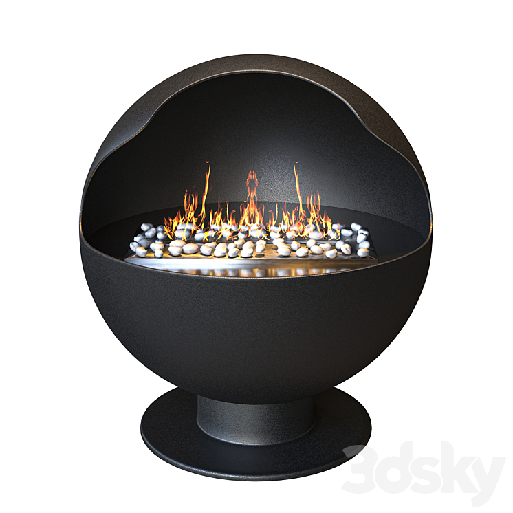 Bio fireplace Lux Fire Johnny 3DS Max - thumbnail 2